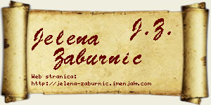 Jelena Zaburnić vizit kartica